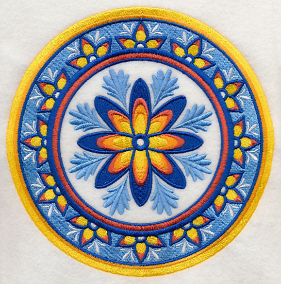 Majolica Flower Medallion