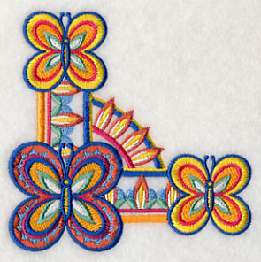 Majolica Butterfly Corner