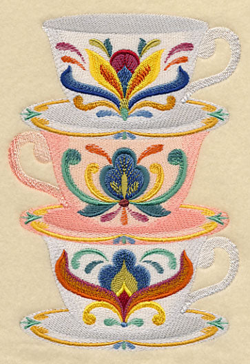 Majolica Tea Party - Teacups