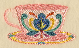 Majolica Tea Party - Teacup 2