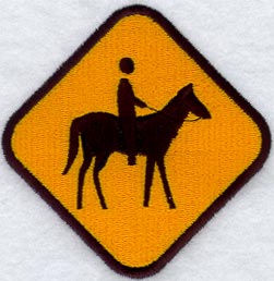 Horseback XING Sign