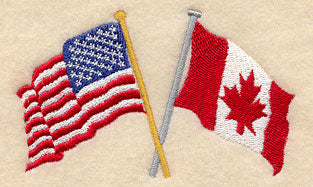 US & Canada paired flags