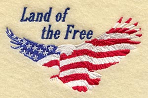 Flag & Eagle Silhouette