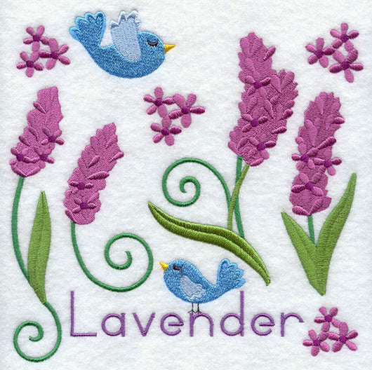 Lavender and Bird Square