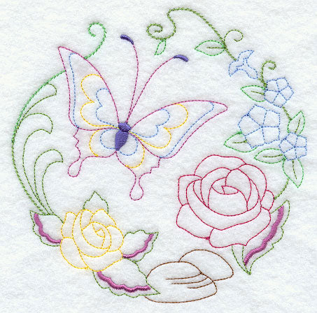 Butterfly Circle - Roses (Vintage)