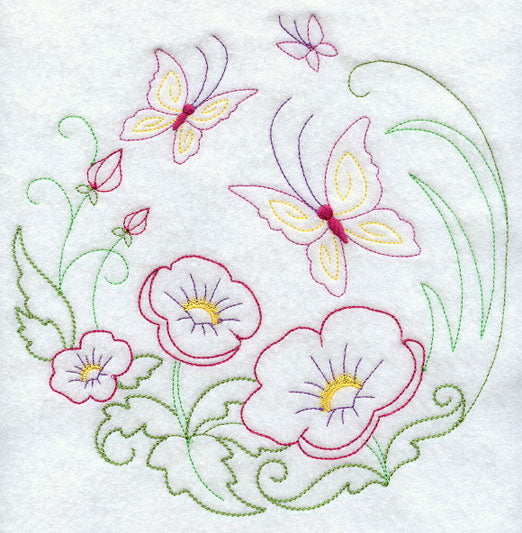 Butterfly Circle - Poppies (Vintage)
