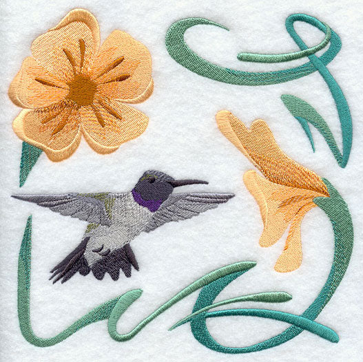 Hummingbird Square - Black-chinned