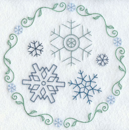 Vintage Snowflakes Circle