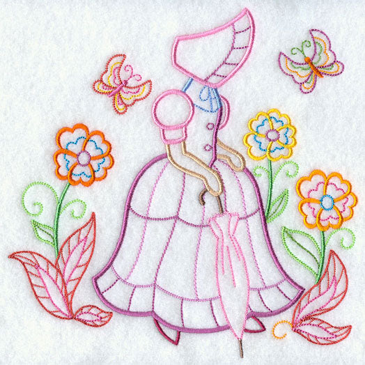 Umbrella Girl in the Garden