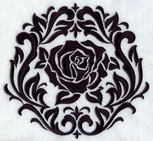 Framed Damask Rose