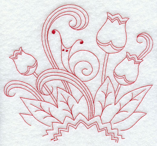 Spring Snail (Redwork)