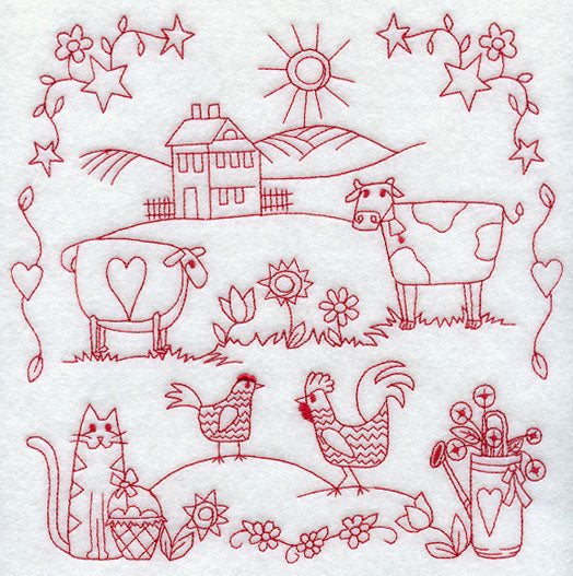 Country Sampler (Redwork)