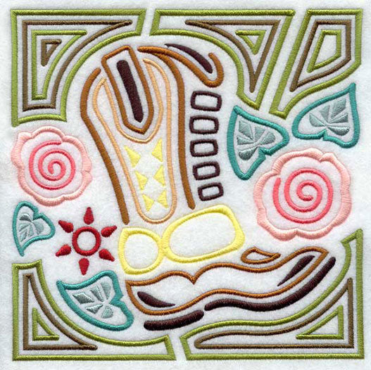 Mola Cowboy Boot Square