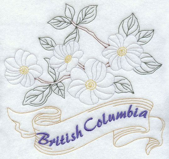 British Columbia - Pacific Dogwood (Redwork)