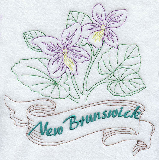 New Brunswick - Purple Violet (Redwork)