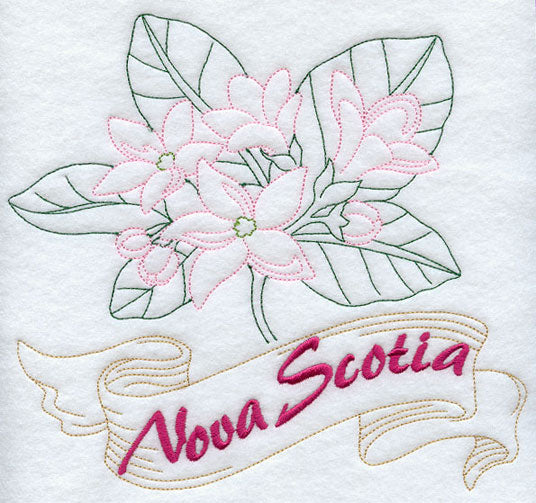 Nova Scotia - Mayflower (Redwork)