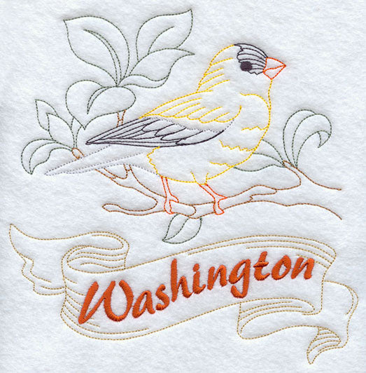 Washington - Willow Goldfinch (Redwork)