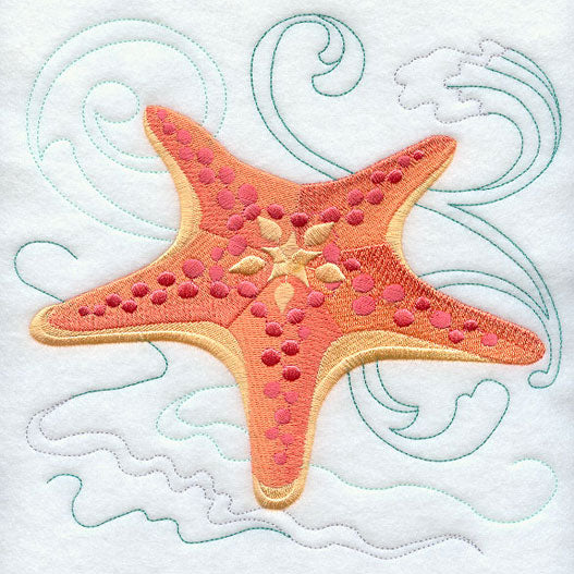 Starfish Under the Sea Square
