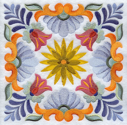 Talavera Dahlia Square