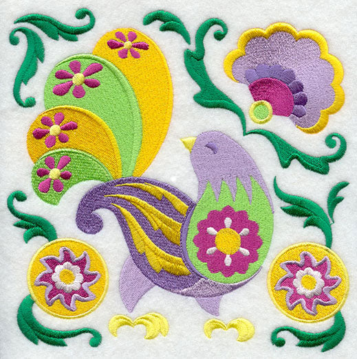 Stylin' Suzani Bird Square 1