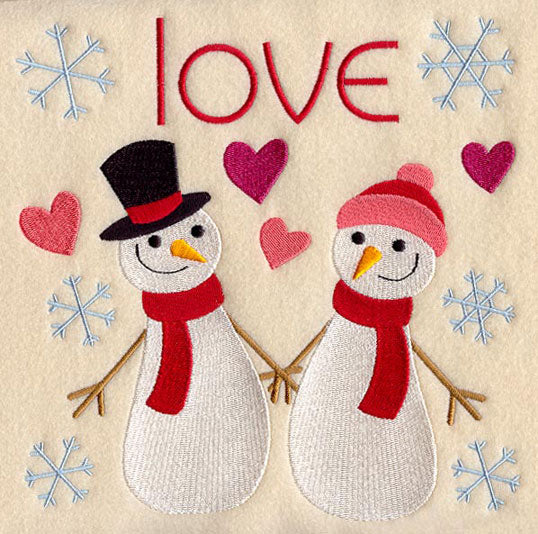 I Love Snowmen Square
