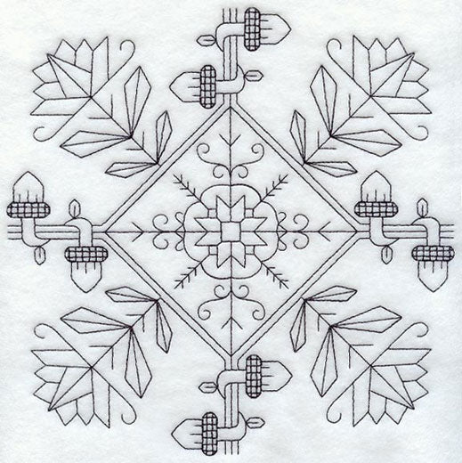 Plentiful Harvest Square (Blackwork)