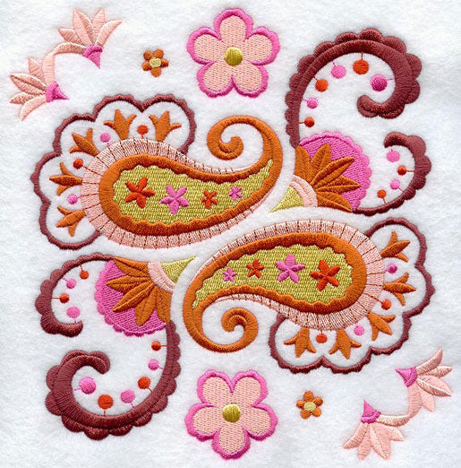 Paisley Floral Square