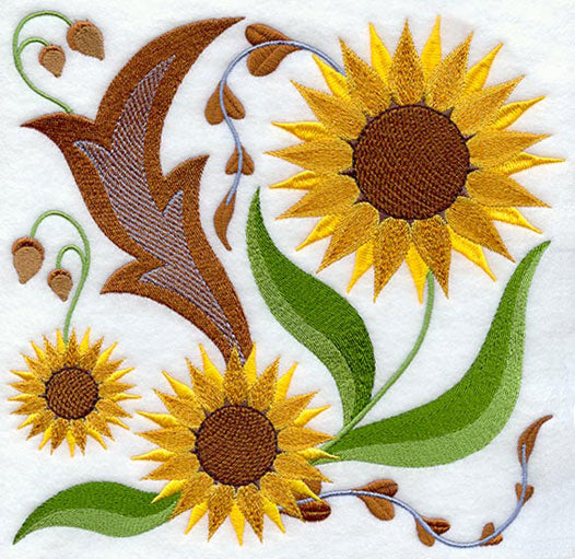 Sunflower Square (Jacobean)