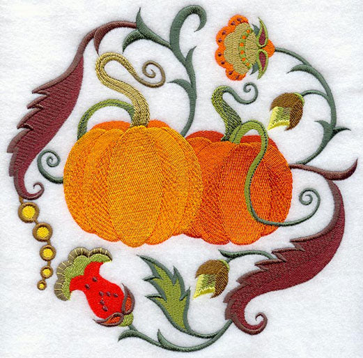 Jacobean Pumpkin Circle