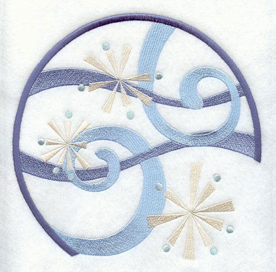 Swirling Snowflake Circle
