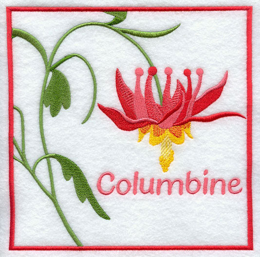 Columbine Floral Square