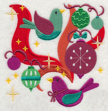 Perched in Ornaments - Christmas Birds 1