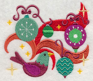 Perched in Ornaments - Christmas Birds 2