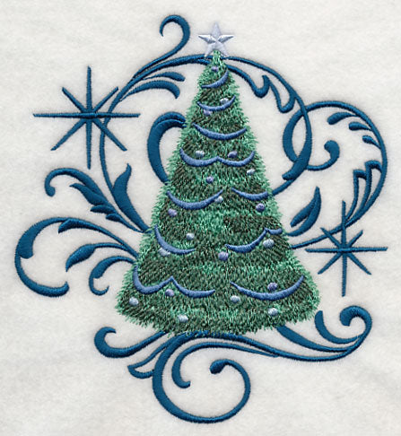 Blue Christmas Tree and Echo