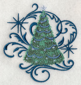 Blue Christmas Tree and Echo