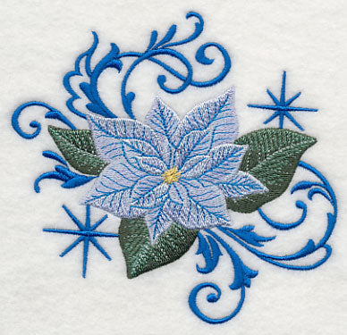 Blue Christmas Poinsettia and Echo