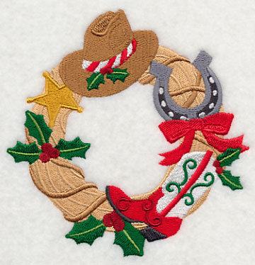 Christmas Cowboy Wreath