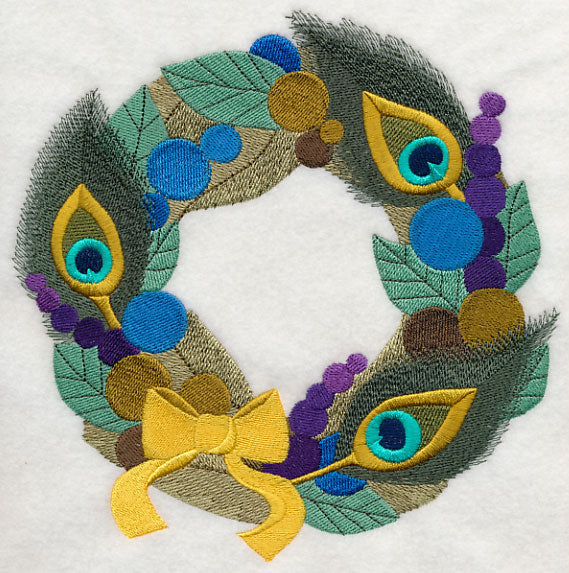 Christmas Peacock Wreath