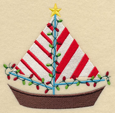 Christmas at the Beach Sailboat