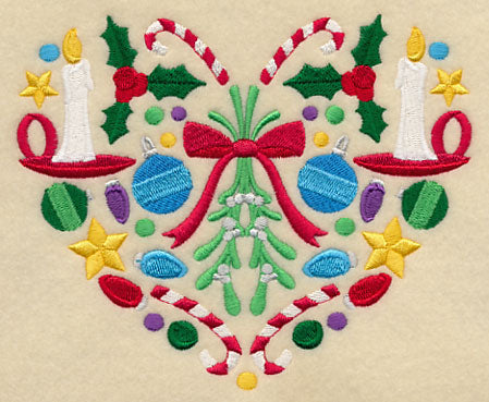 Festive Christmas Heart - Mistletoe