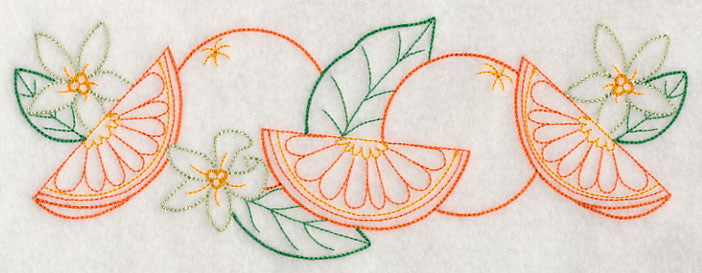 Orange & Blossom Border (Vintage)