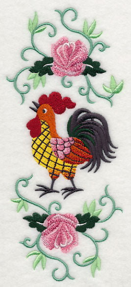 Rooster and Roses Vertical Spray