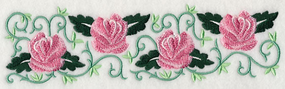 Rooster and Roses Border