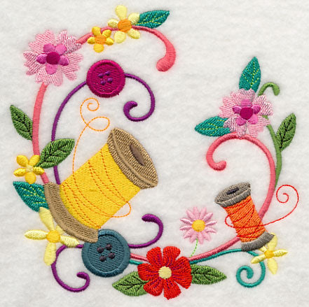 Sewing Notions Floral Wreath