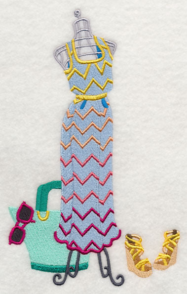 Couture Dress Form - Chevron Dress