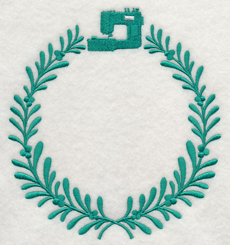 Monogram Wreath - Machine Embroidery