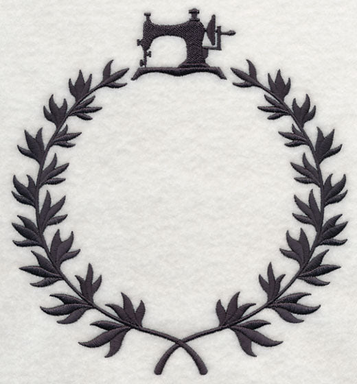 Monogram Wreath - Vintage Sewing Machine