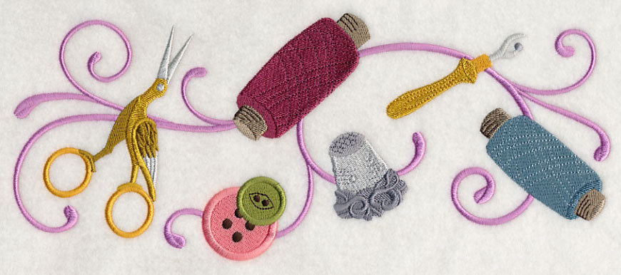 Vintage Sewing Notions Border