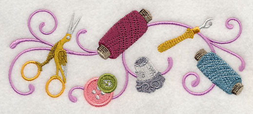 Vintage Sewing Notions Border