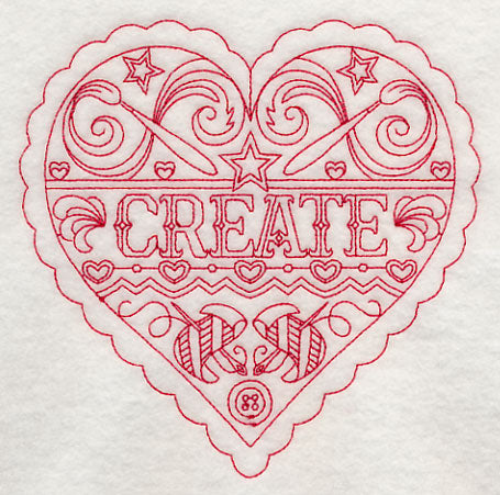 Create Heart (Redwork)